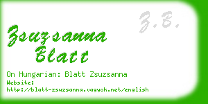 zsuzsanna blatt business card